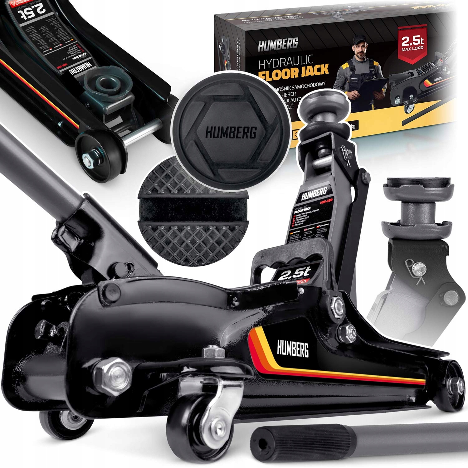 Hydraulický Automobilový Zdvihák Žaba 80-360 MM Pákový 2,5 T