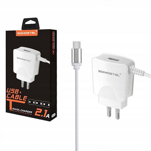 

Szybka Ładowarka 2A Z Usb + Kabel Usb Typ C