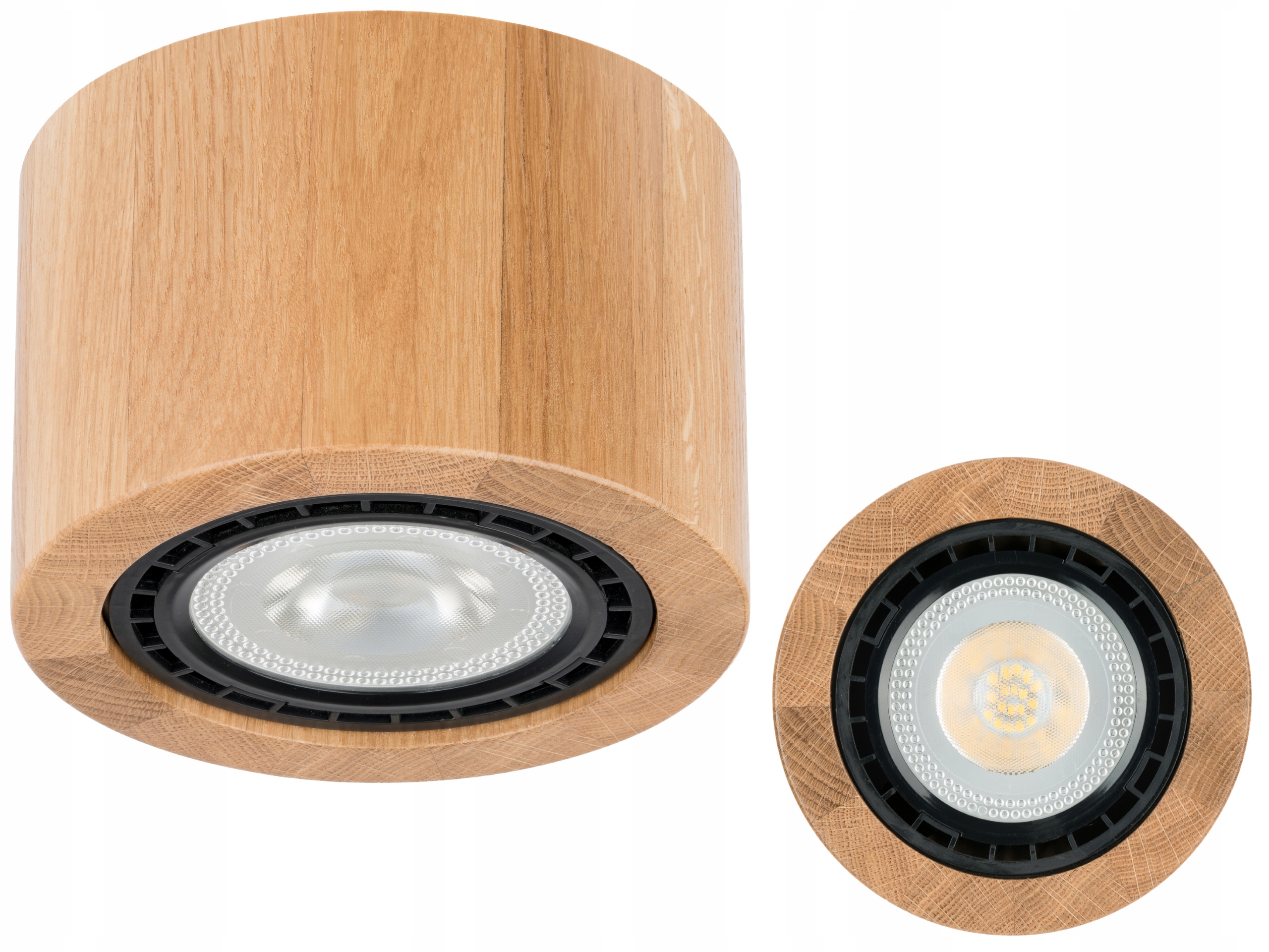 Tuba na omítku dřevěná Led lampa fi135 Dub obývací pokoj kuchyně pokoj Stylová