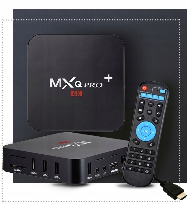 SMART TV BOX MXQ PRO + TV BOX WIFI HDMI 1/8 ANDROID HDMI-kontakt ja