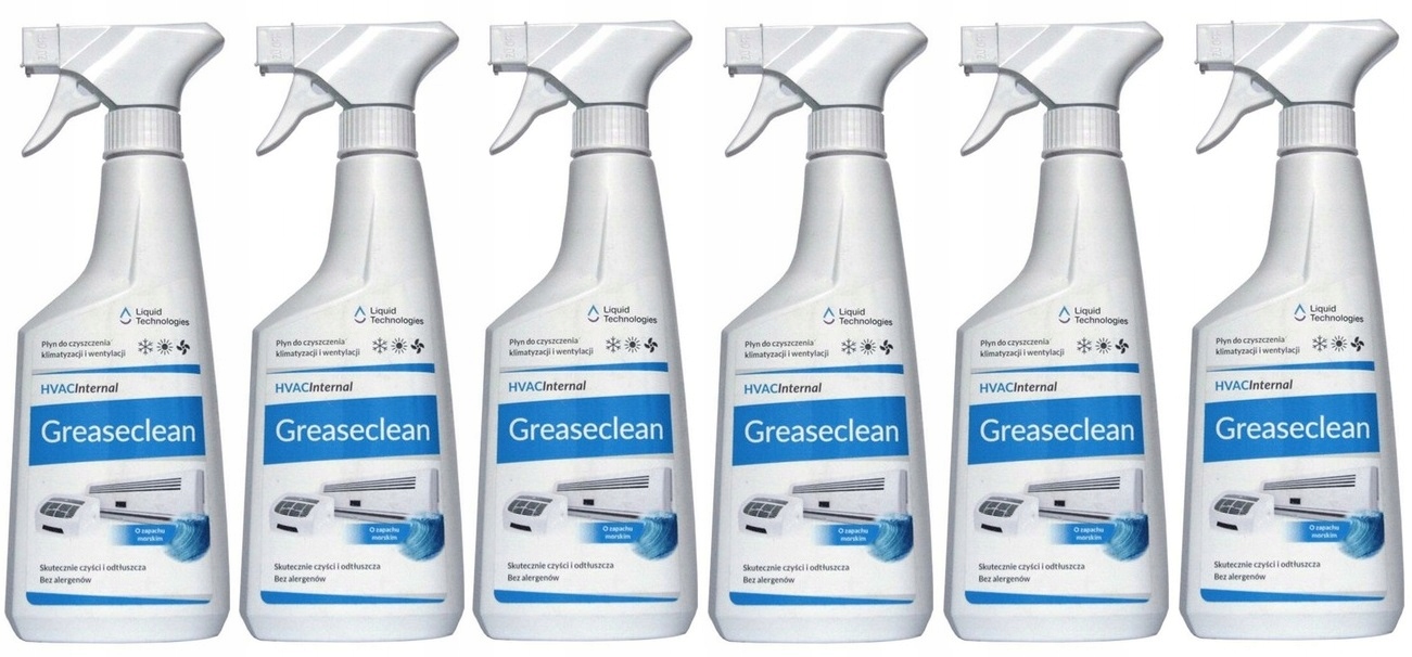Levně 6x Přípravek na čištění klimatizačních zařízení Greaseclean Liquid Technologies