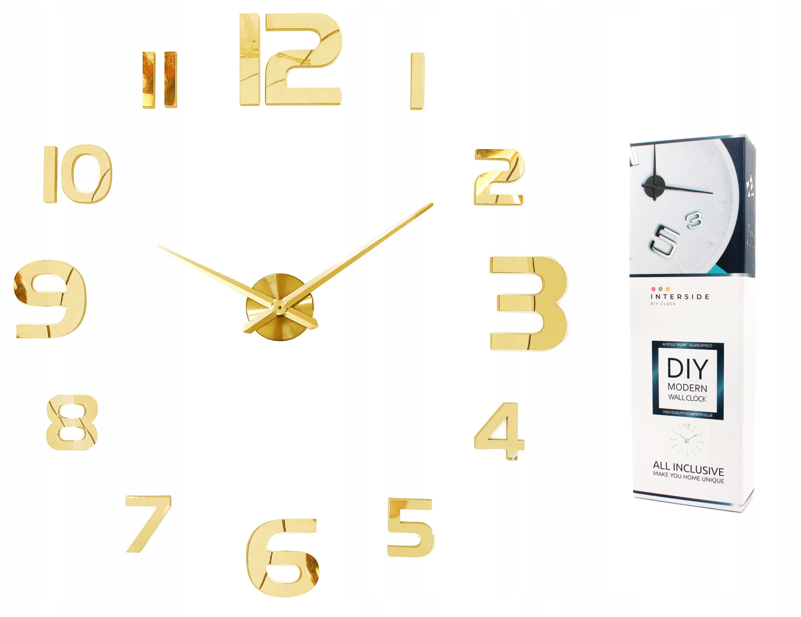 

Nowoczesny Zegar Ścienny Duży Na Ścianę Naklejany