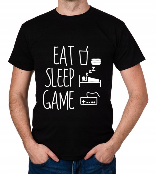 

koszulka Eat Sleep Game prezent