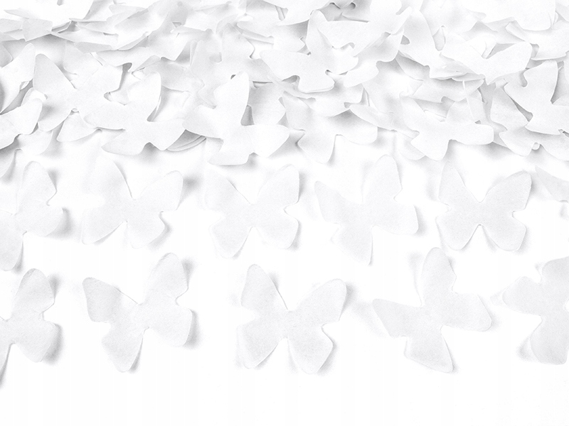 Party Deco tuba konfetti motylki biały Płeć uniseks