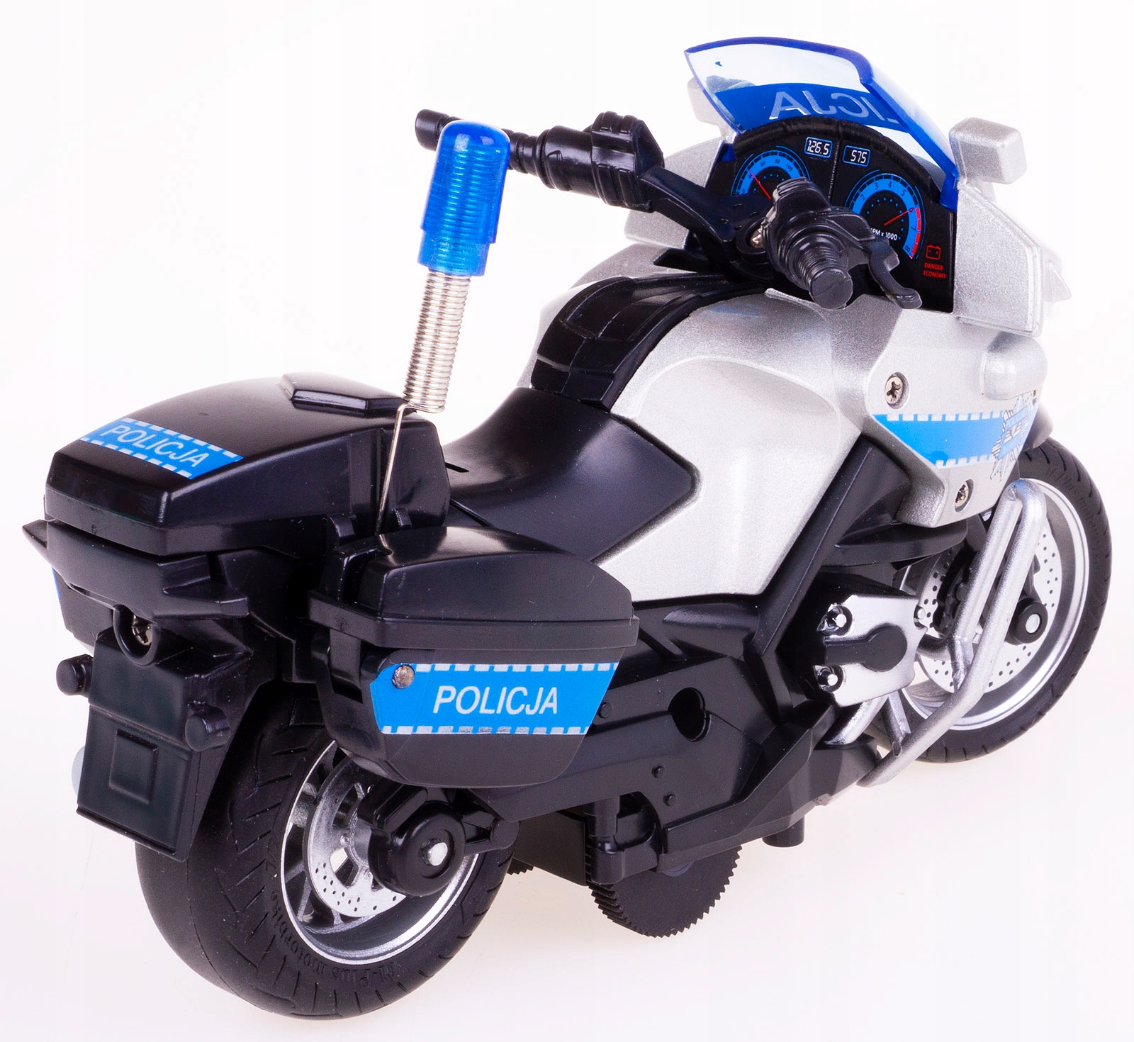 MOTOCYKL POLICJA METALOWY ŚWIATŁO DŹWIĘK NAPĘD Model MOTOCYKL POLICYJNY