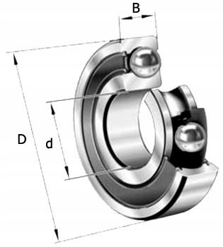FAG łożyska alternatora FIAT 126p 62202+6203 kpl. Numer katalogowy części 622022RS+62032RS