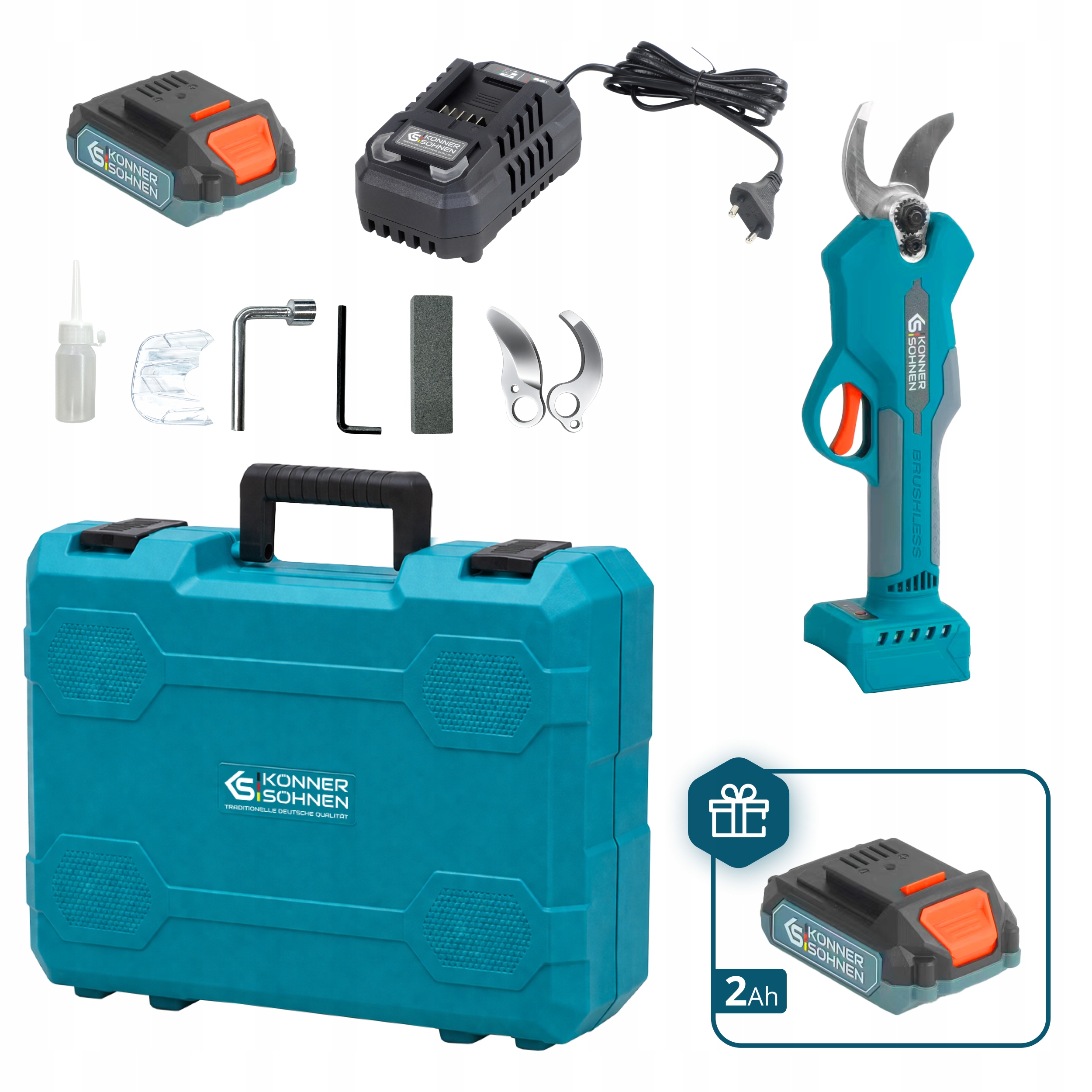 Zahradní nůžky Ks CPS20V-32 Case Plus – s akumulátorem a nabíječkou