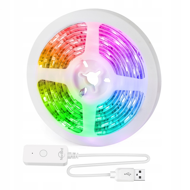 Inteligentna taśma LED NiteBird SL2-C RGB WiFi 12 V 5 m Długość 5 m