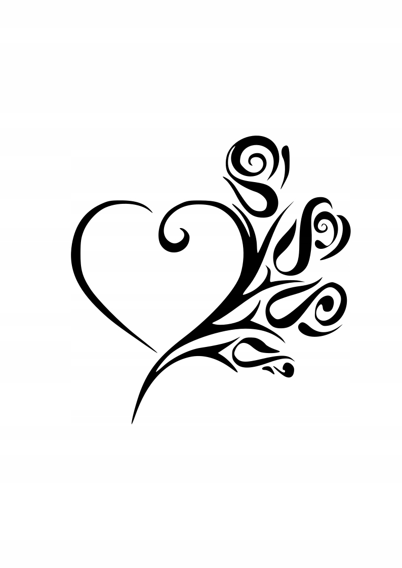 

Naklejka na samochód serce, wlepa 15cm