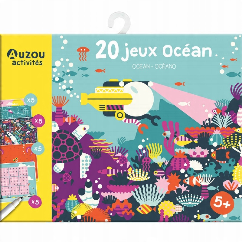 

Ocean 20 łamigłówek wielokrotnych w teczce Auzou