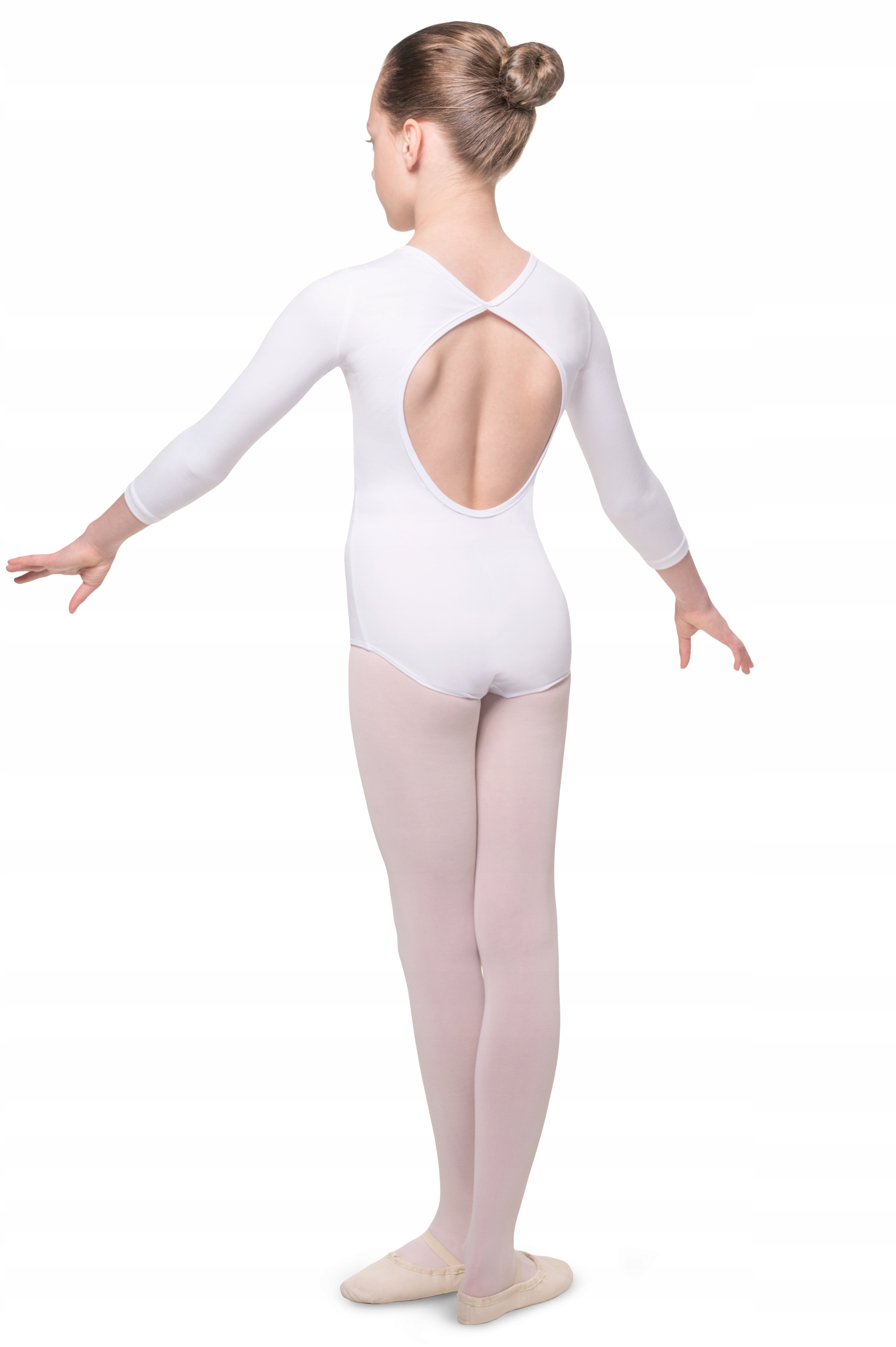 STRÓJ DO BALETU TAŃCA BIAŁY Z RĘKAWEM 3/4 146/152 Marka Arabesque