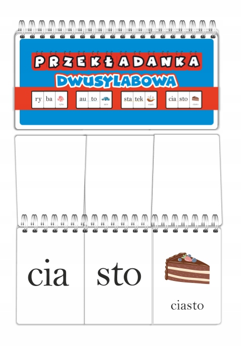 

Przekładanka Dwusylabowa do nauki czytania