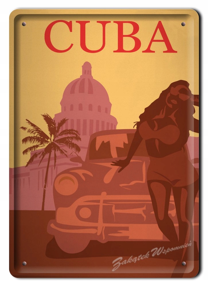 Cuba Metalowy Szyld Plakat Obrazek Retro #04695