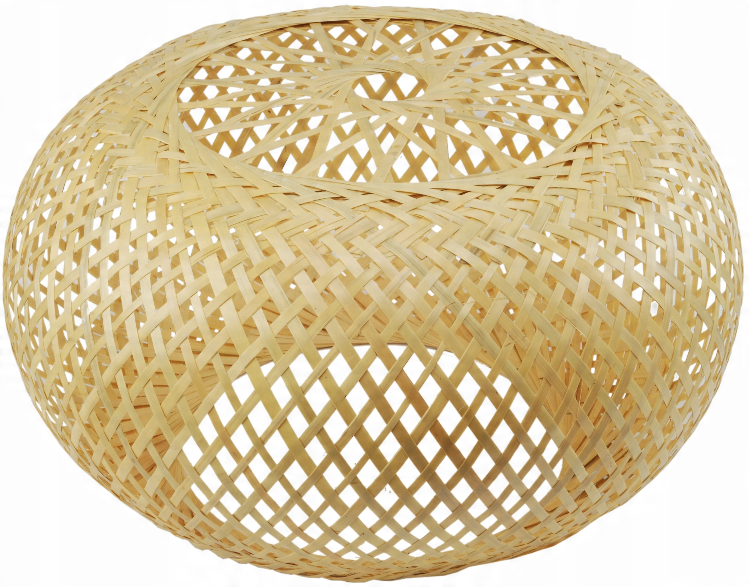 

duży klosz boho abażur bambusowy naturalny 40cm