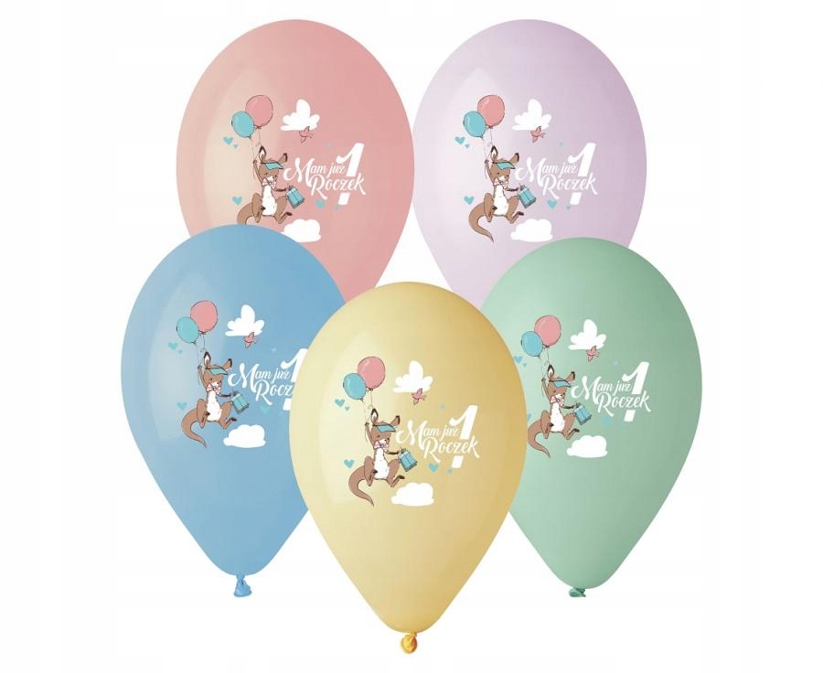 

Balony Mam już roczek z kangurkiem na roczek