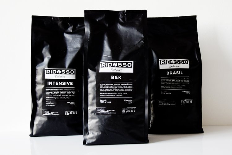 Levně Degustační sada: Čerstvě pražená Riposso Exclusive: Brasil, Intensive a B