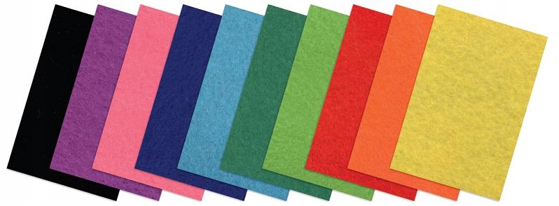 Filc arkusz A4 mix kolor 10 szt