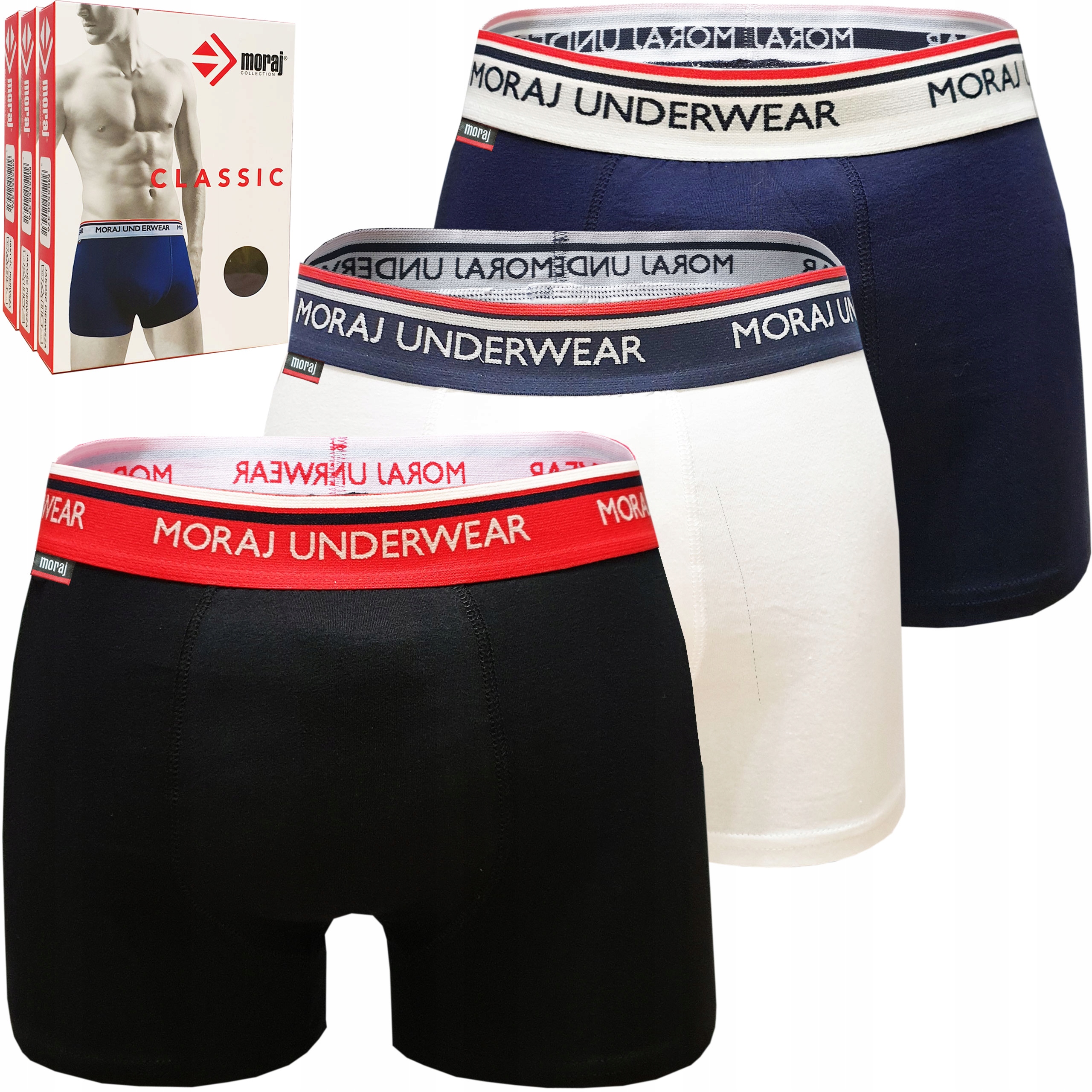 

Moraj Bokserki Męskie Kolor BMX550-376 3 szt. L