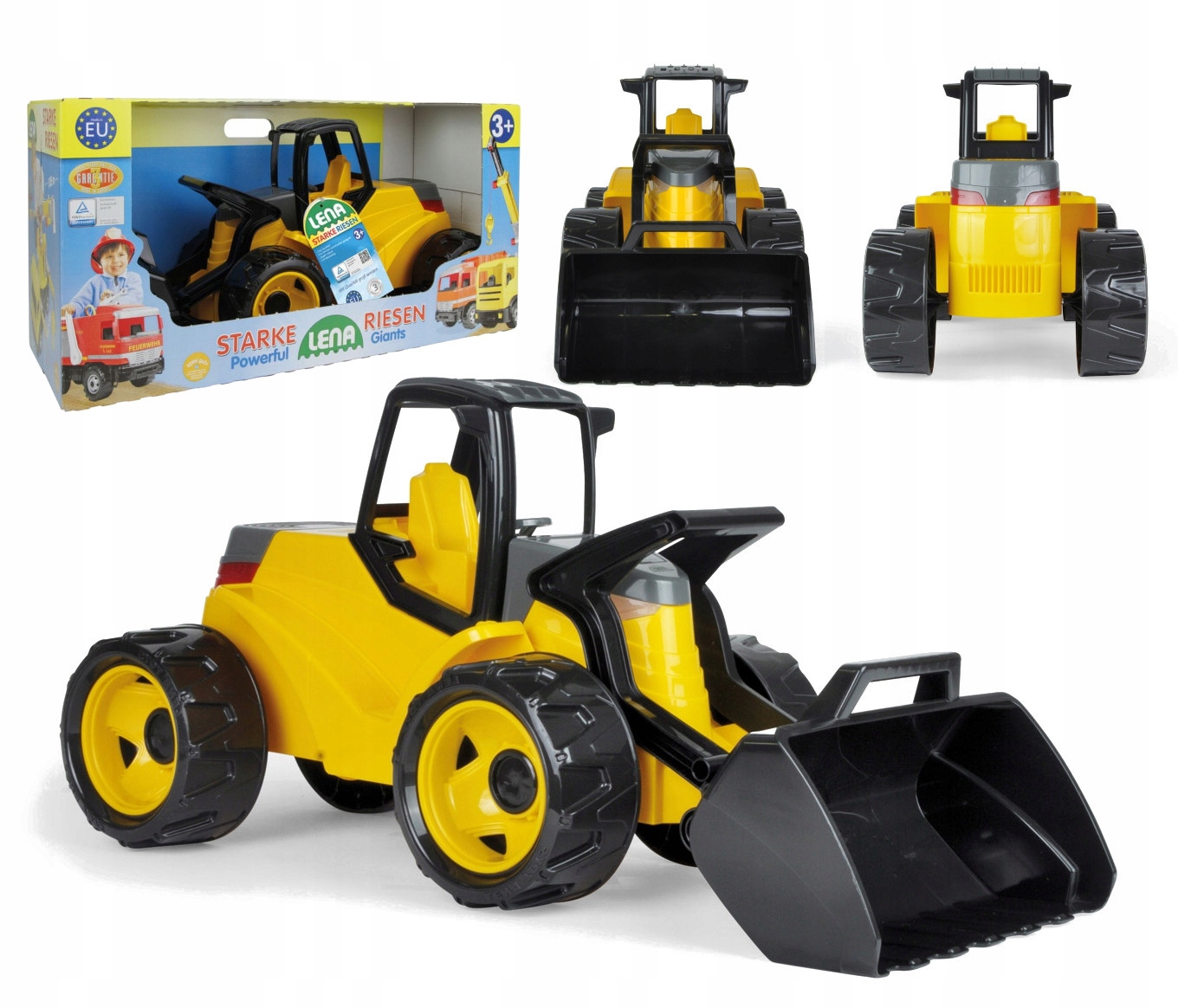 Buldożer Budowlany Lena Maxi Żółty Nowoczesny Ozdobny Karton