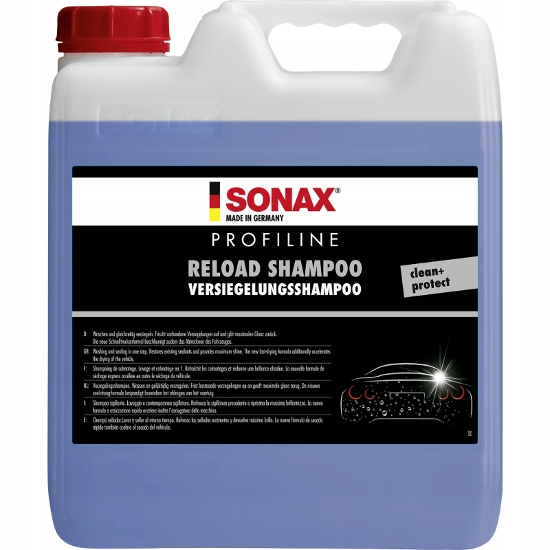 SONAX Profiline Reload Shampoo 10l Lekkokwaśny Szampon Samochodowy