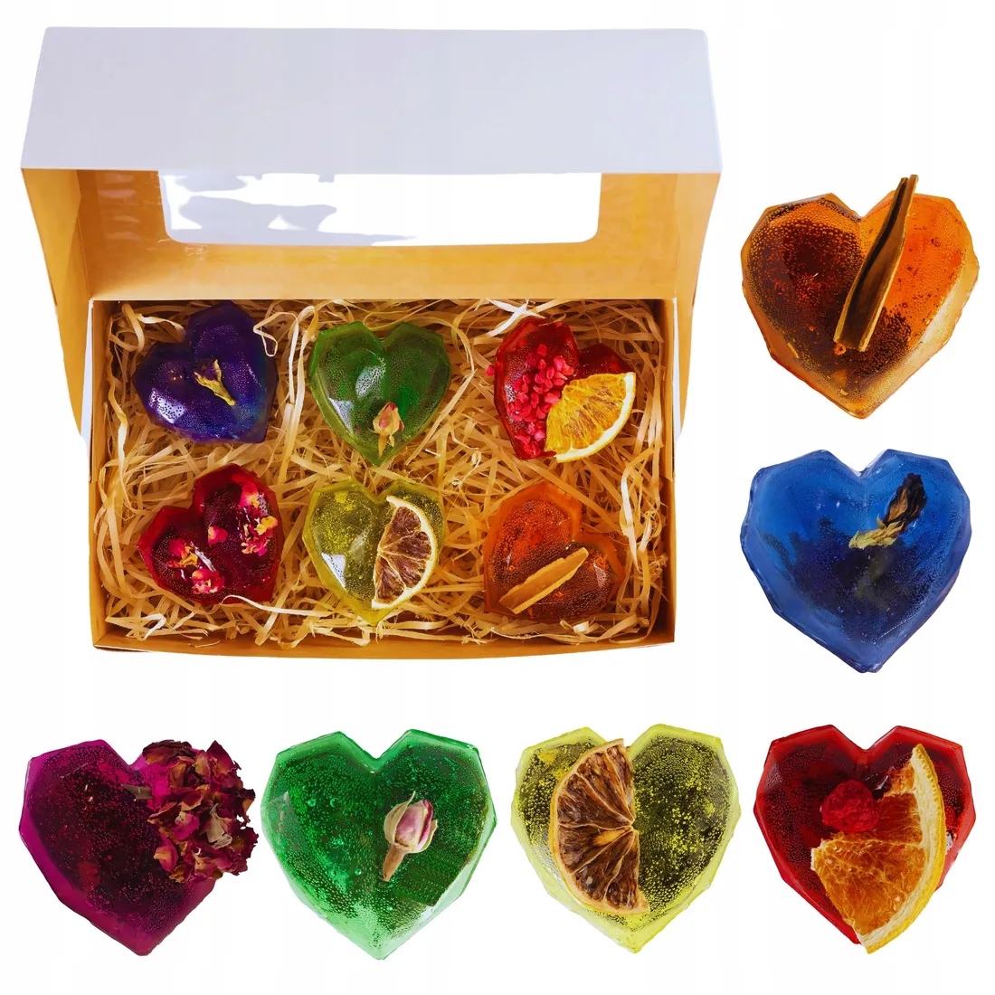 Levně Sada čajů jako Dárek Čajové koule Kaleidoskop srdce Krabička 6 Kusů