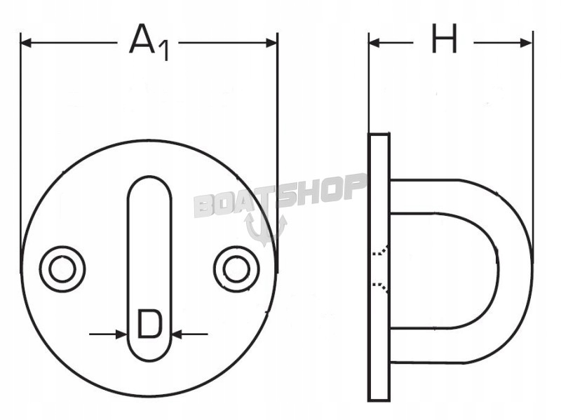 UCHO MASZTU OKRĄGŁE A2 33X5 STAL NIERDZEWNA Kod producenta 2-2136-2-5-1