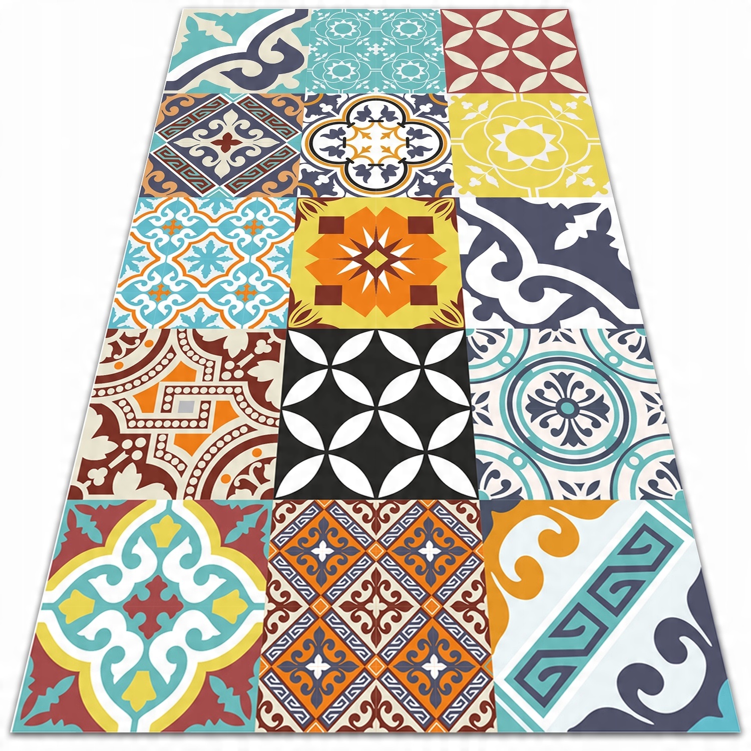 

Dywan na patio taras Mix kolorowych wzorów 120x180