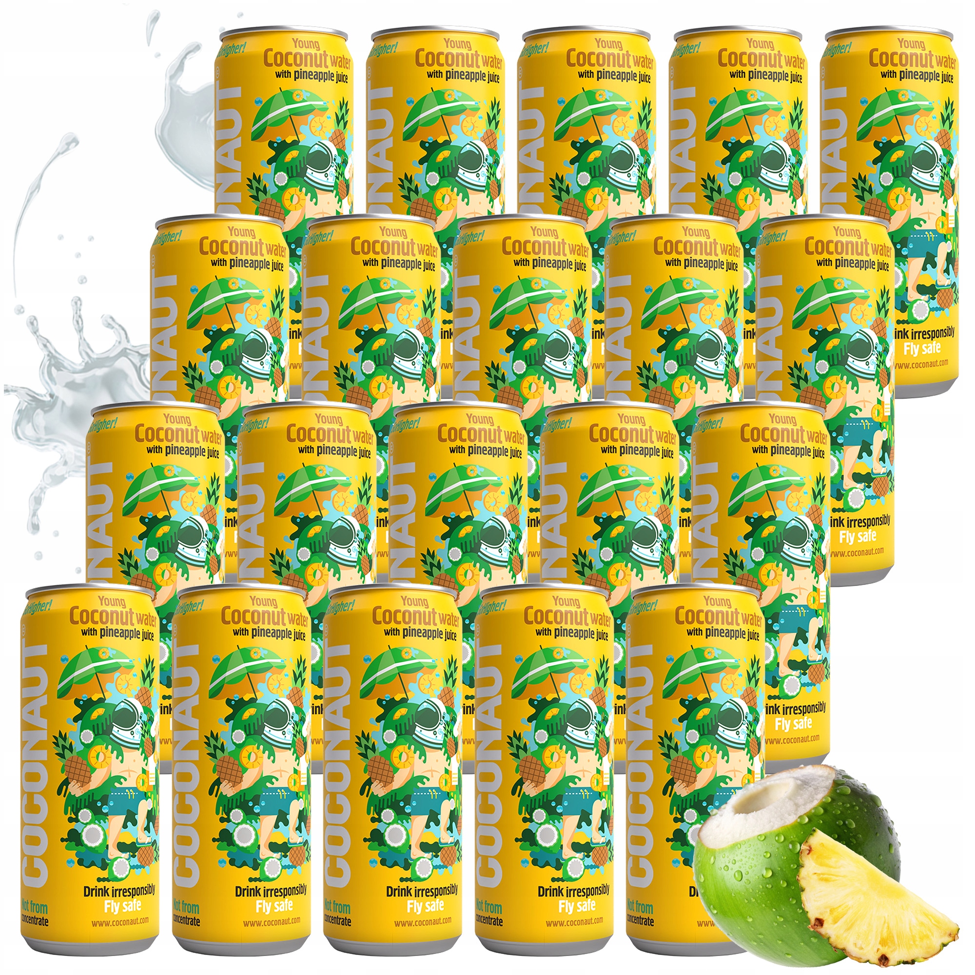 Levně Kokosová Voda Nesycená Coconaut 320ML Přírodní S Ananasovou Šťávou