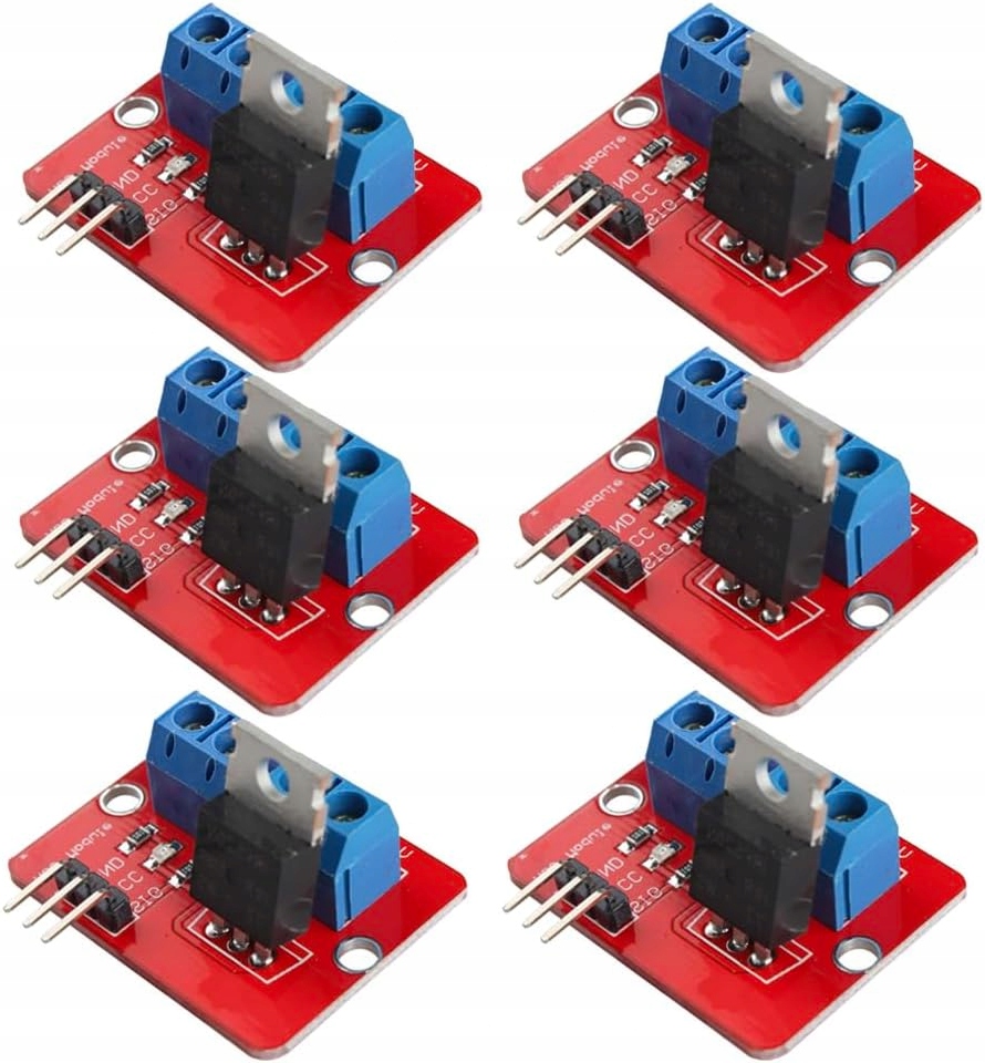 MODUŁ STEROWNIKA MOSFET 6 SZT PRZYCISK STERUJĄCY ARDUINO RASPBERRY PI ...