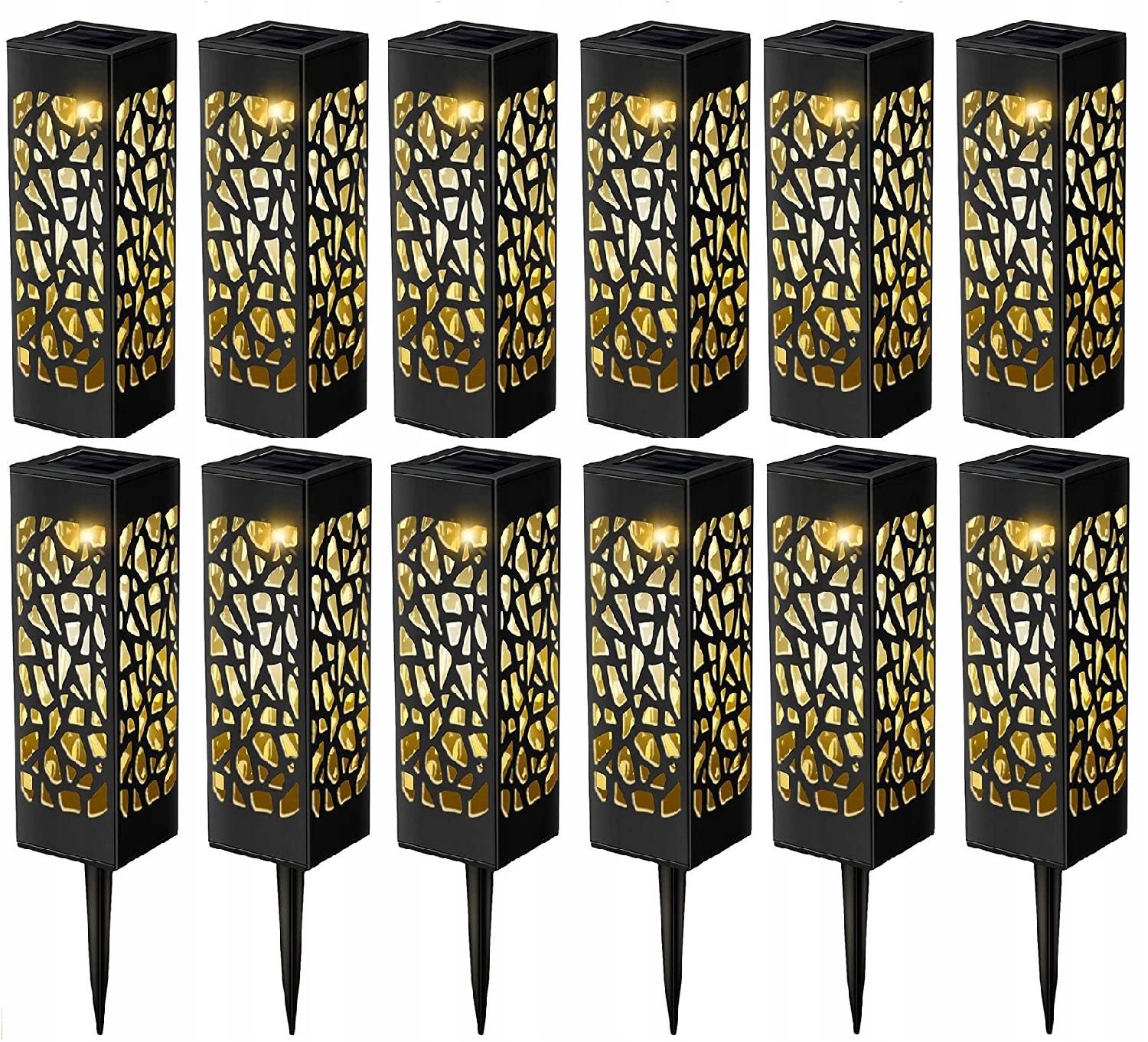 

Lampki Solarne 12 Szt Słupki Ogrodowe lampy Led