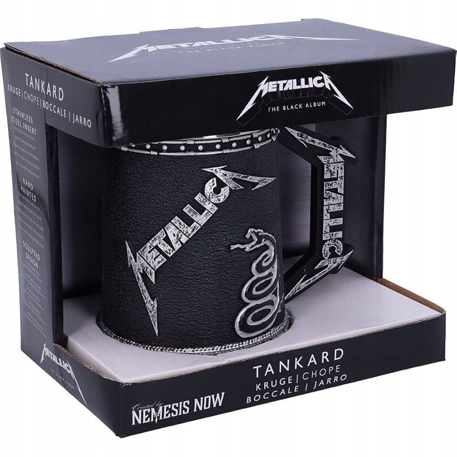 Metallica The Black Album Tankard pivní sklenice Originál z Anglie