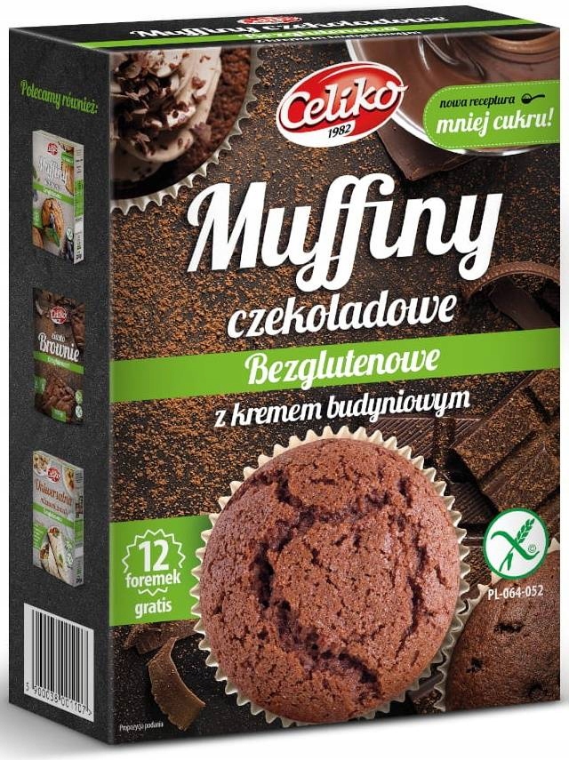 Levně 10 x čokoládové muffiny s pudinkovým krémem Celiko čokoládové 0,31 kg