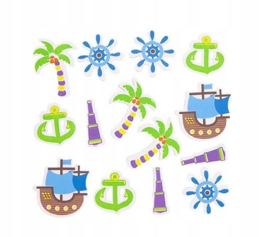 

Naklejki z pianki Świat Piratów 50szt zabawa Craft