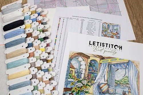 Křížková výšivka počítaná sada (kanva, mulina)