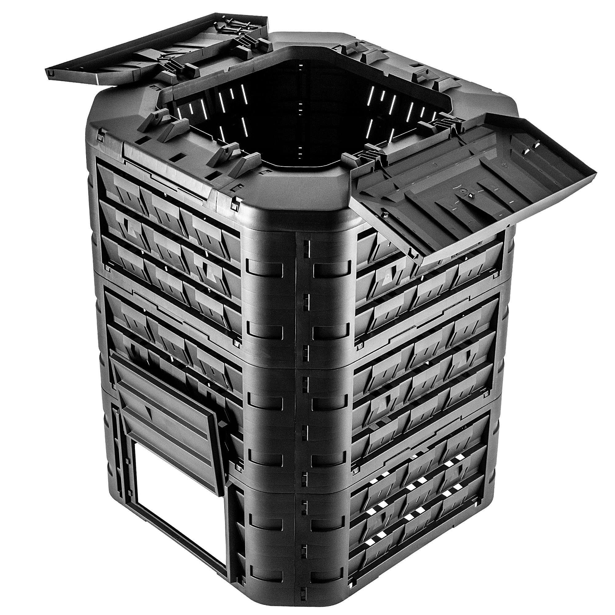 KOMPOSTOWNIK OGRODOWY DUŻY MODUŁOWY CAŁOROCZNY MROZOODPORNY NAWÓZ 950L Pojemność 950 l