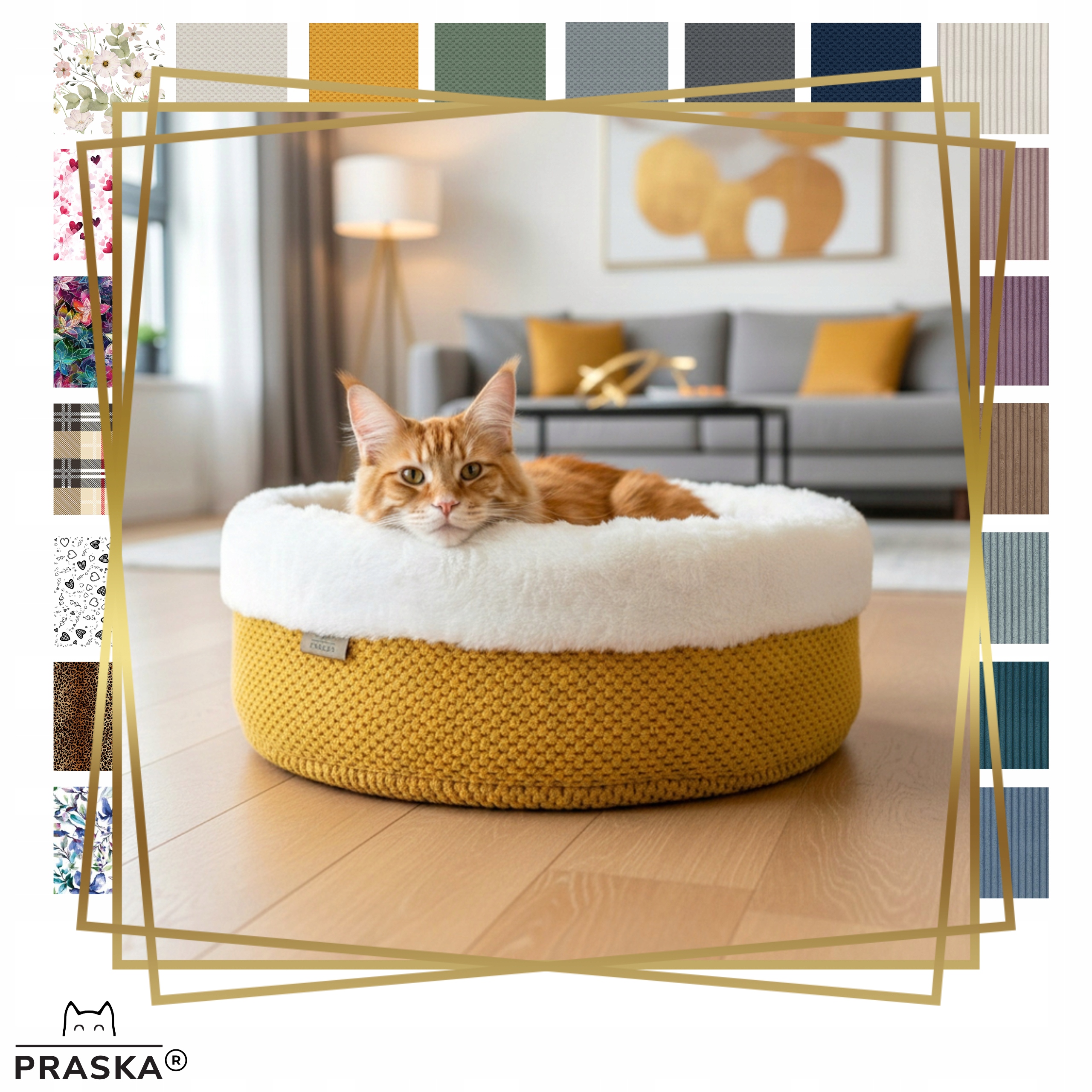 Levně Pražská Pelíšek pro kočky pejska Hnízdečko Orbit 50 cm výběr barev