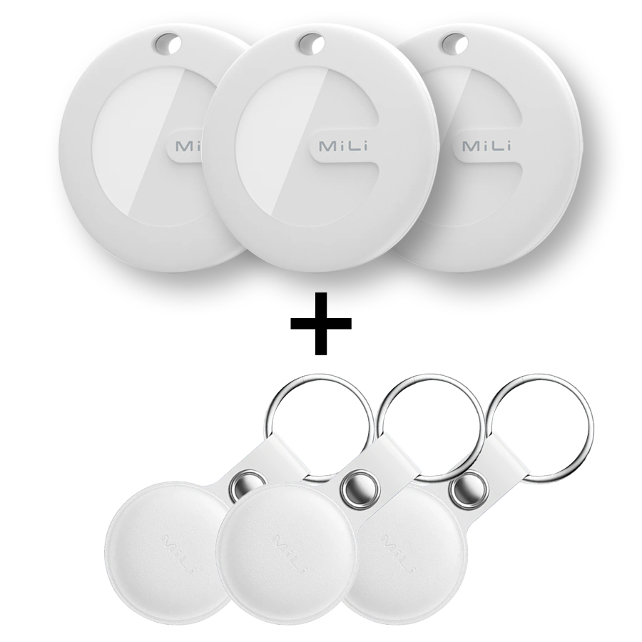 Levně Lokalizátor MiTag Bluetooth iOS Apple Tag iPhone 3x Bílý Kryt Závěs