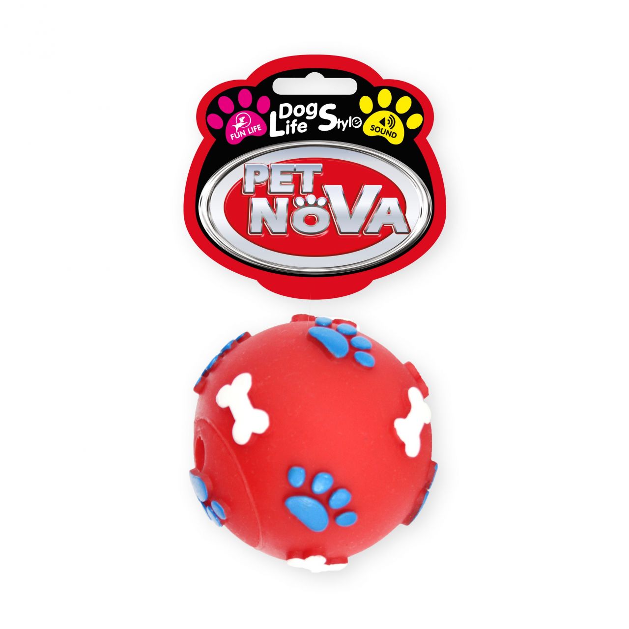 

Winylowa piłka wydająca dźwięk 6cm Pet Nova