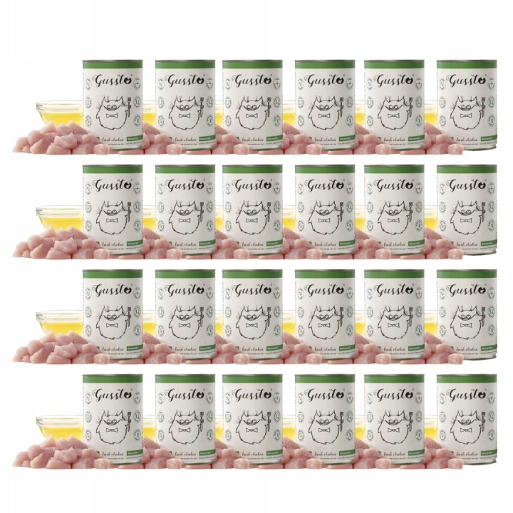 Gussto Karma dla kota Fresh Chicken Kurczak 24x 400g Premium Smakowita