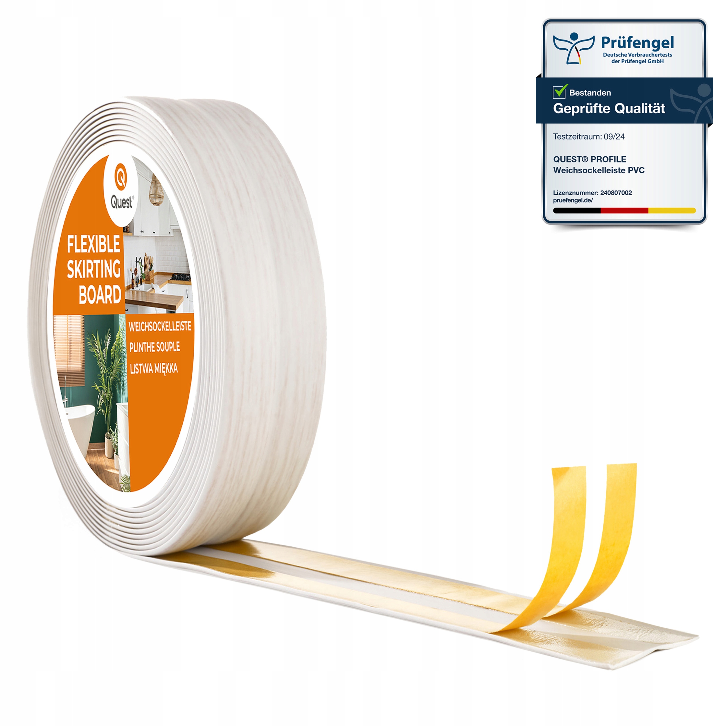 Dokončovací lišta samolepicí Pvc bříza 25x25mm 25m