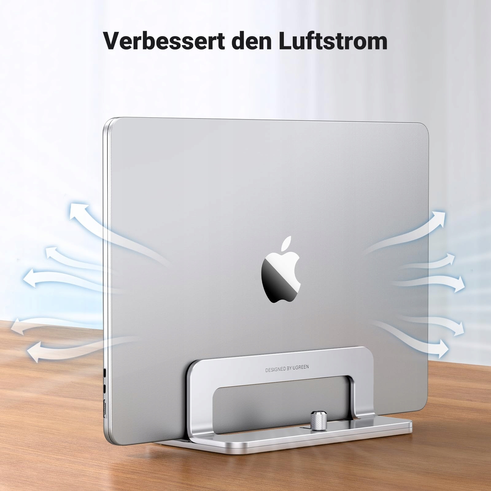 UGREEN Pionowy Aluminiowy Stojak Uchwyt Na Laptopa Srebrny — miniatura 3