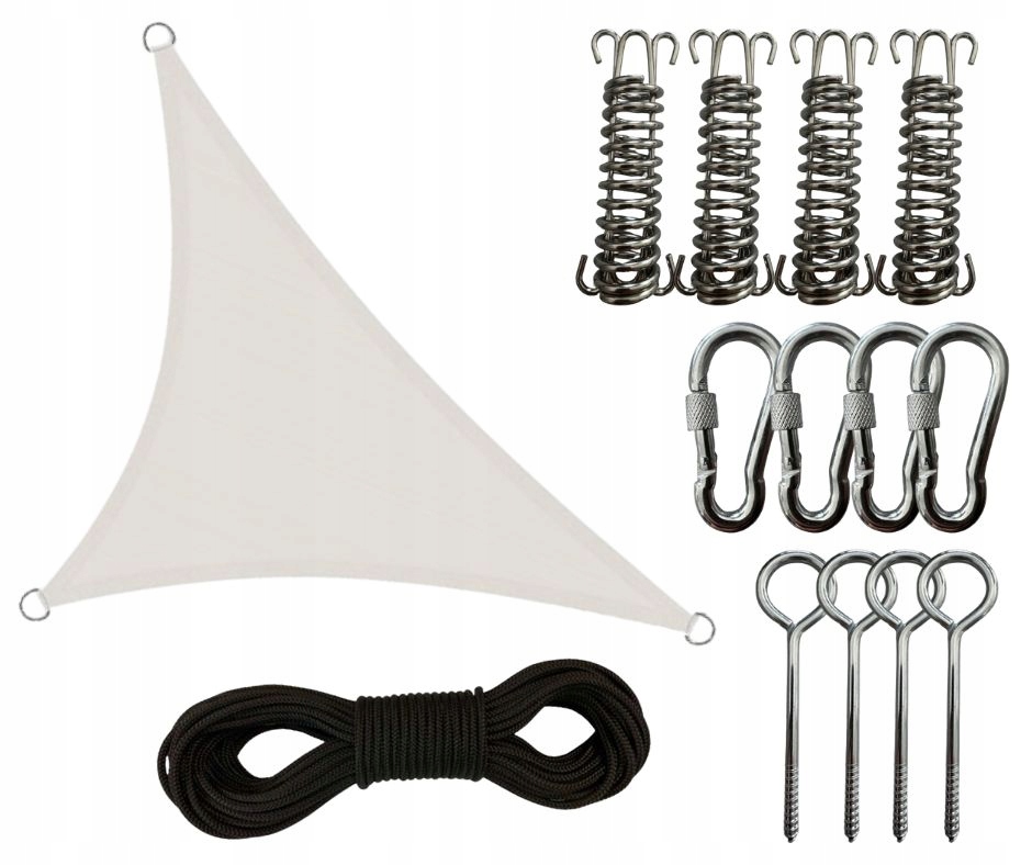 Zahradní Sluneční Plachta Voděodolná 415x415x415 cm Béžová Markiza