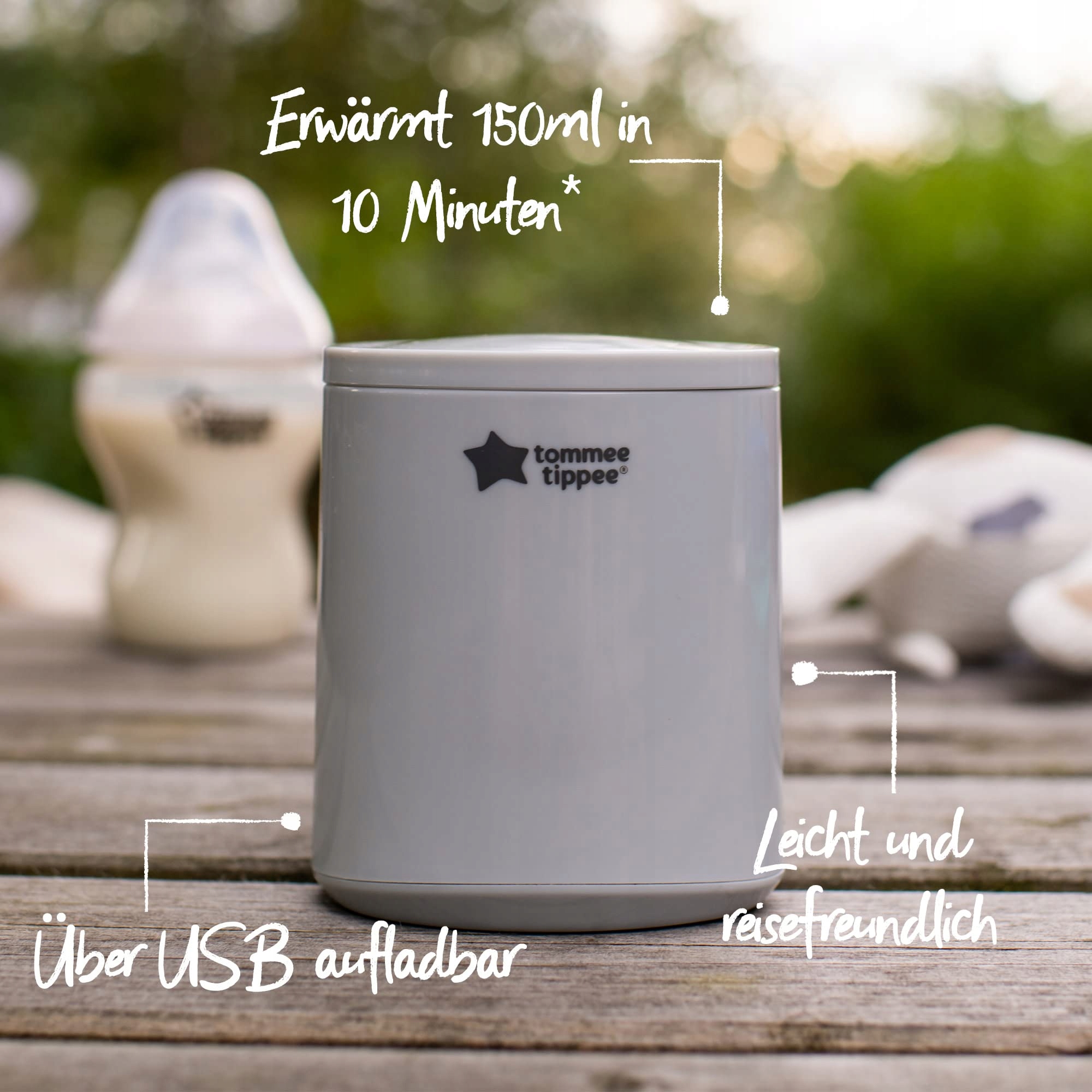 TOMMEE TIPPEE LetsGo Przenośny Podgrzewacz Butelek USB Elektryczny Lekki — miniatura 4