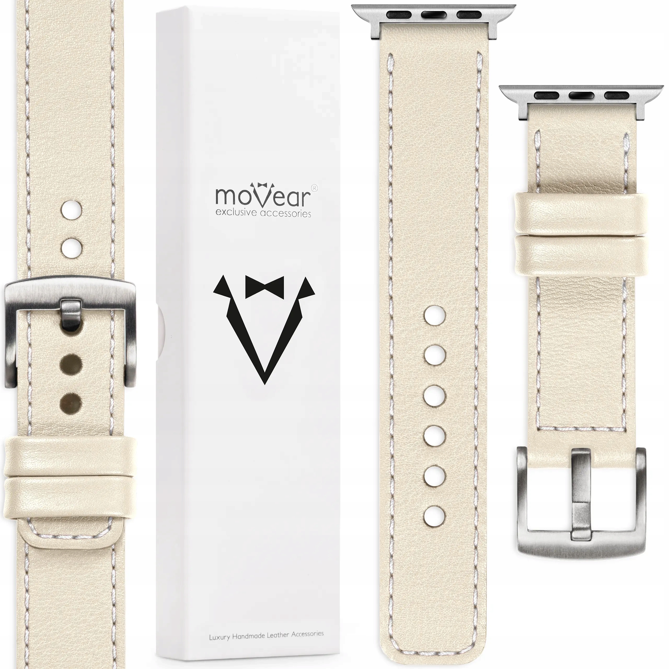 Kožený řemínek pro Apple Watch 10 9 8 7 6 5 3-1 Se Ultra Movear