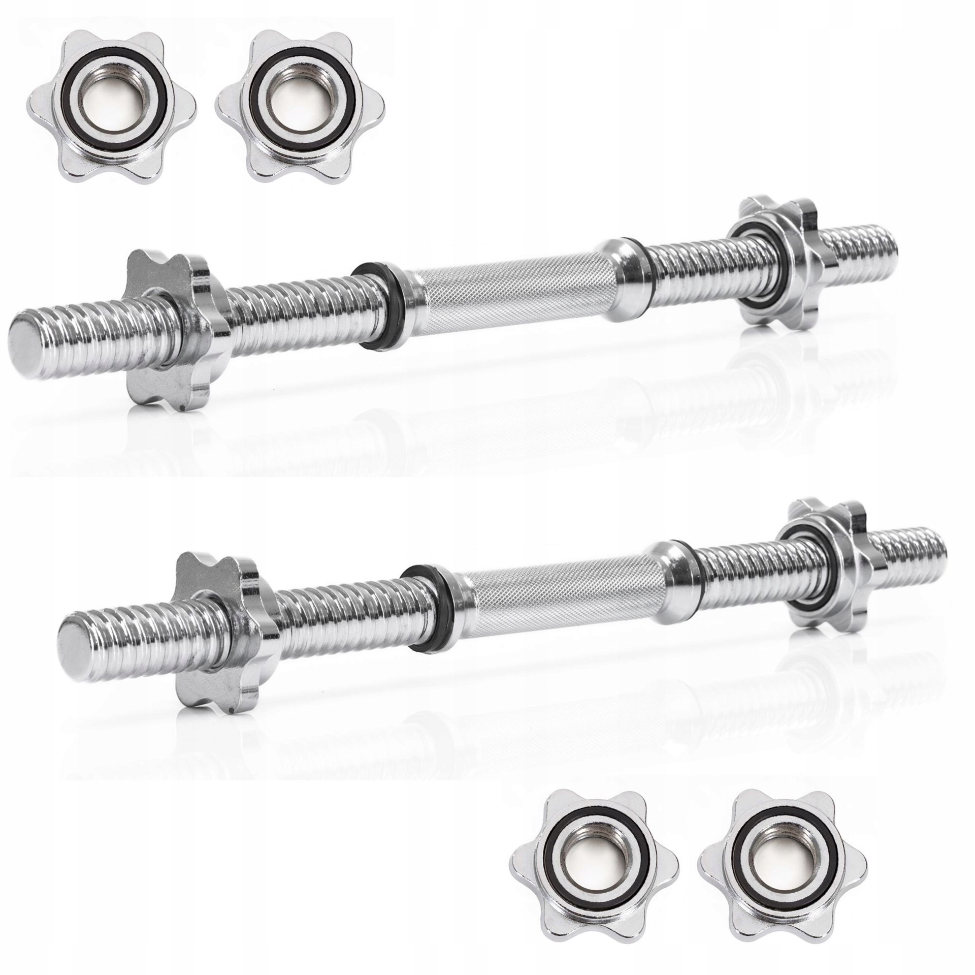 2x Osa Krátký Na Činky Gryfik Šroubovací Činka Ocel 48 cm 28 mm Sada