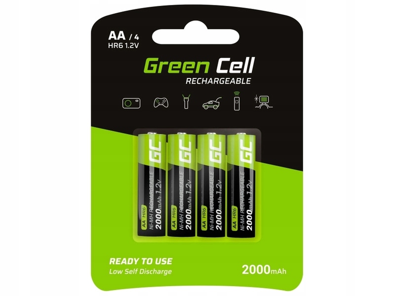 Akumulatorki AA 2000 mAh GREEN CELL (4 szt.)