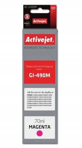 ActiveJet, Tusz do Canon AC-G490M (GI-490M) cyan