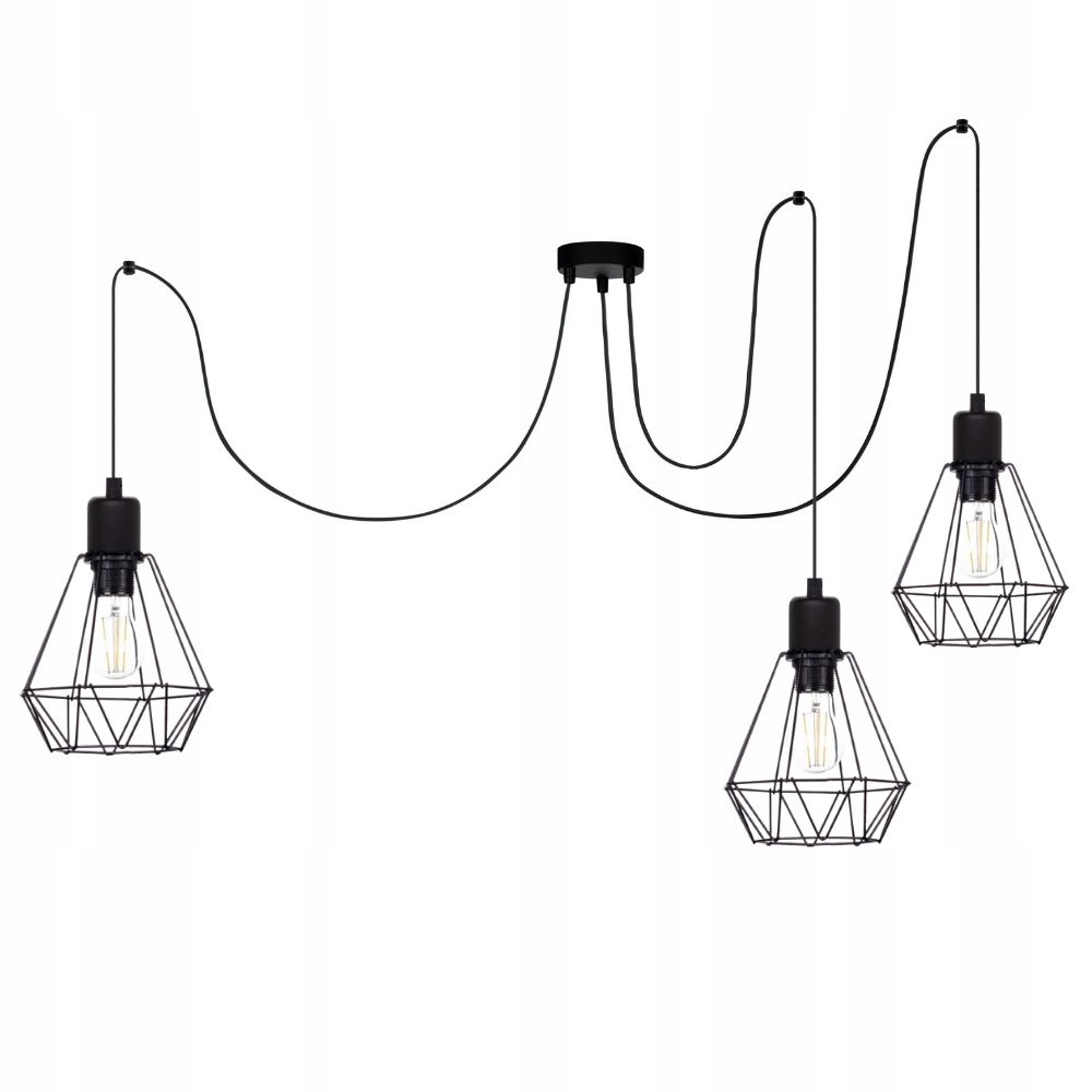 Závěsné Stropní Svítidlo Diamant Loft Spider Metal