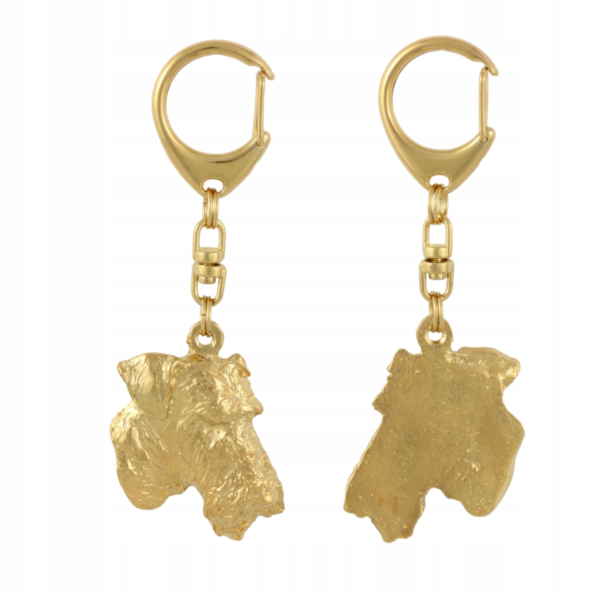 Airedale Terrier, Waterside Terrier – pozlacený přívěsek na klíče na klíče se psem, oz