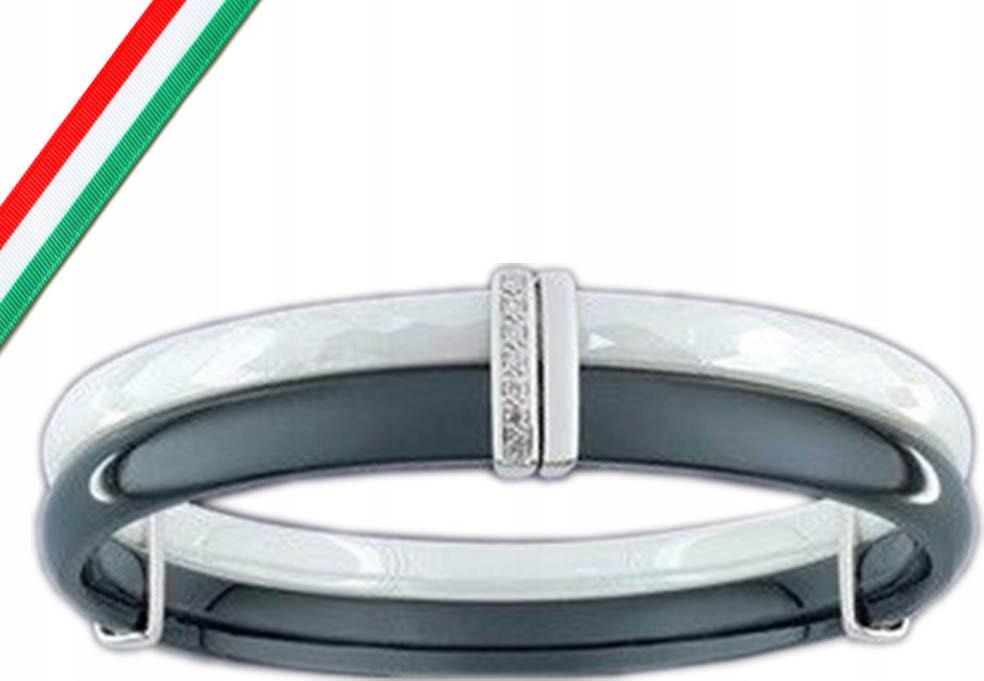 Stříbrný unisex náramek 925, černá a bílá keramika, originální dárek